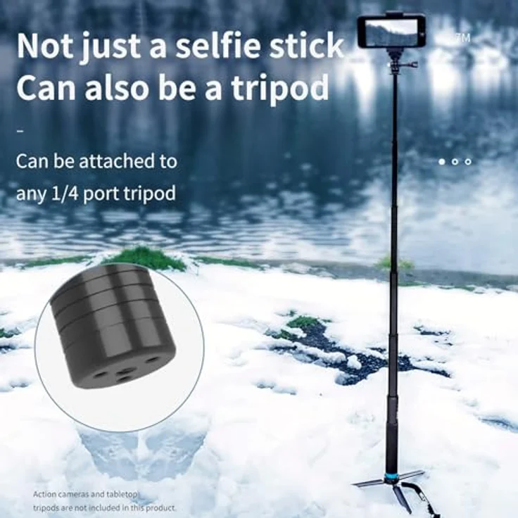 Telesin Selfie Stick Carbon, 2,7 Meter - extra kompakt, leicht und stabil – Bild 5