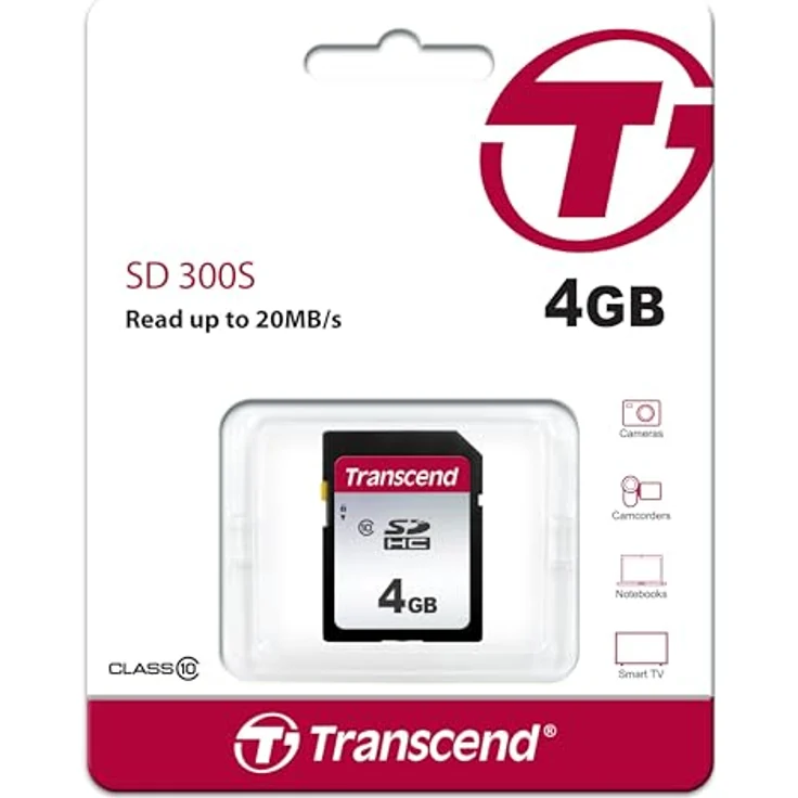 Transcend 4GB SDXC-SDHC 300S Speicherkarte TS4GSDC300S - bis zu 95 MBs lesen und 40 MBs schreiben – Bild 2