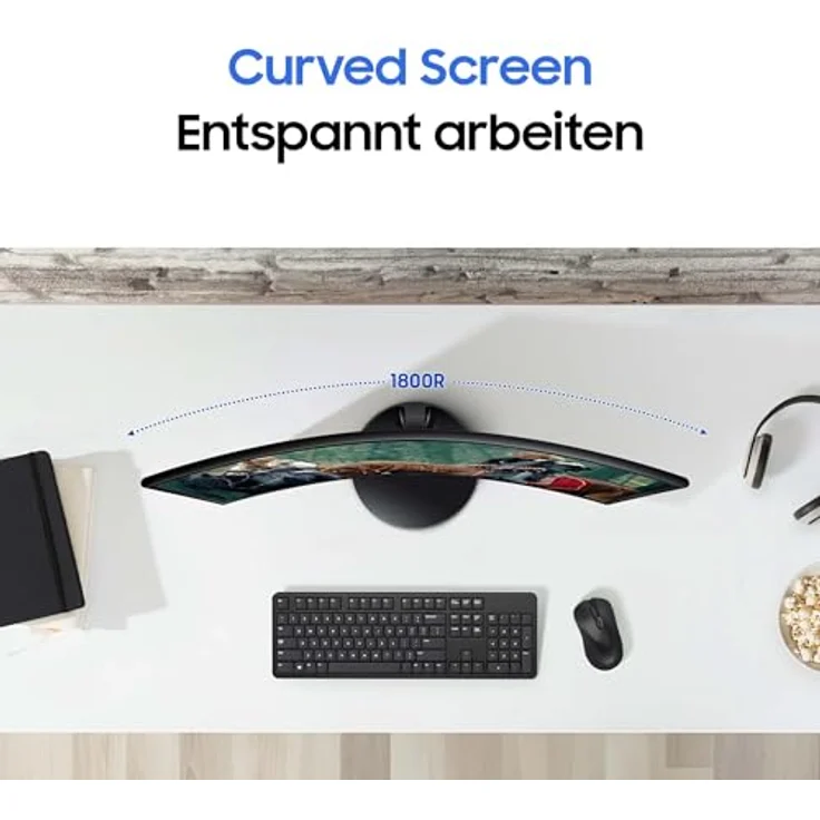 Samsung S36GD Essential Curved Monitor 24 Zoll, Full HD, 4 ms Reaktionszeit, 100 Hz, Eco Saving, Flicker Free, schwarz – Bild 5