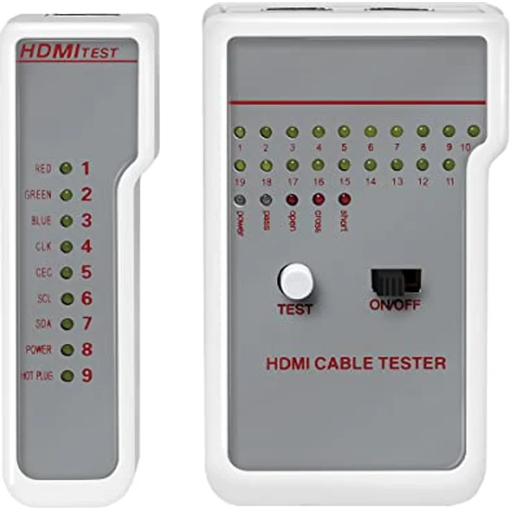 LogiLink HDMI Kabeltester, Überprüfung per Schnelltest zum Überprüfen von HDMI-Kabeln, mit optischen und akkusti- (WZ0017) – Bild 3