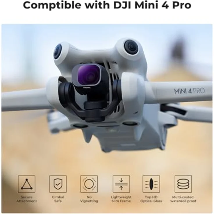 K&F Concept Mini 4 Pro Filterset, 8-teiliges ND, UV und CPL Filterset für DJI Mini 4 Pro, mehrfach beschichtet, ultraleicht, AGC-Glas – Bild 2