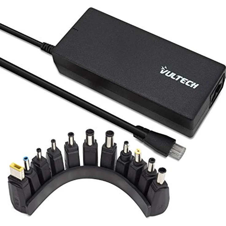 Vultech AU-120W Rev. 2.5, Notebook Netzteil mit 120 W Leistung, Schwarz, universelles Ladegerät mit 11 Anschluss-Tipps – Bild 1