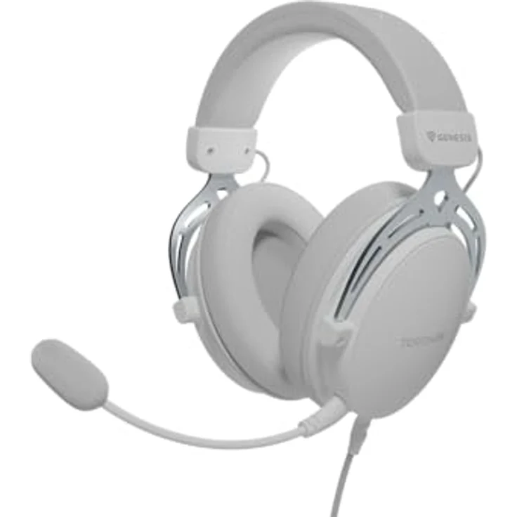 Genesis TORON 531, Gaming Headset mit 50mm Treibern, geschlossener Bauweise und zusätzlichem Set textiler Ohrpolster, Weiss – Bild 2