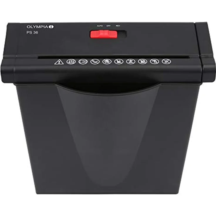 Olympia PS 36 Papierschredder Büro (Streifenschnitt, Sicherheitsstufe P2, Automatischer Einzug, Papiervernichter mit Papierkorb, Dokumenten-Shredder mit Teleskoparm) schwarz – Bild 4
