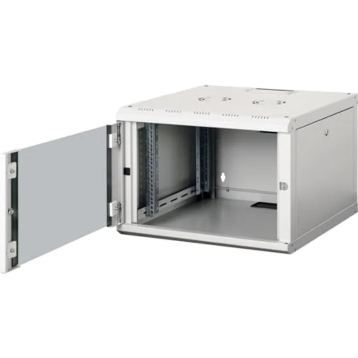 Equip Netzwerkschrank 19" 07U 600x600mm Glastür grau - Optimal für jeden Raum, vormontiert mit gehärteter Glasfronttür – Bild 2