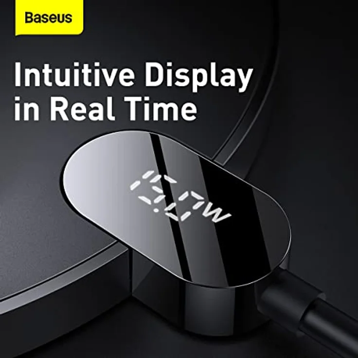 Baseus Inductive Wireless Charger Digital LED 15 W (schwarz) – Bild 2