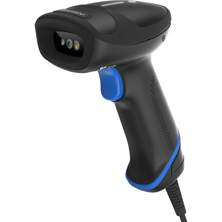 Newland HR33 Marlin 2D CMOS Mega, Barcode-Scanner für 1D- und 2D-Barcodes, kabelgebunden mit IP52 Schutzart, inkl. Standfuß und 3,5m USB-Kabel