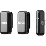 RØDE Wireless Micro - Kompaktes drahtloses Mikrofon, zwei Mikrofone mit Ladehülle - USB-C, Schwarz