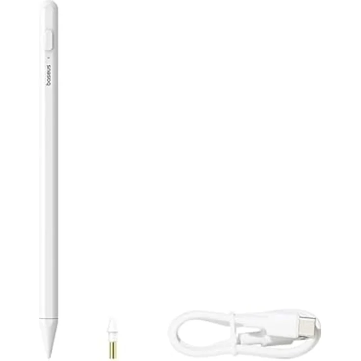 Baseus Smooth Writing Stylus Lite, Eingabestift mit LED-Anzeigen, aktiv, weiß, inklusive Ersatzspitze und USB-C-Ladekabel – Bild 5