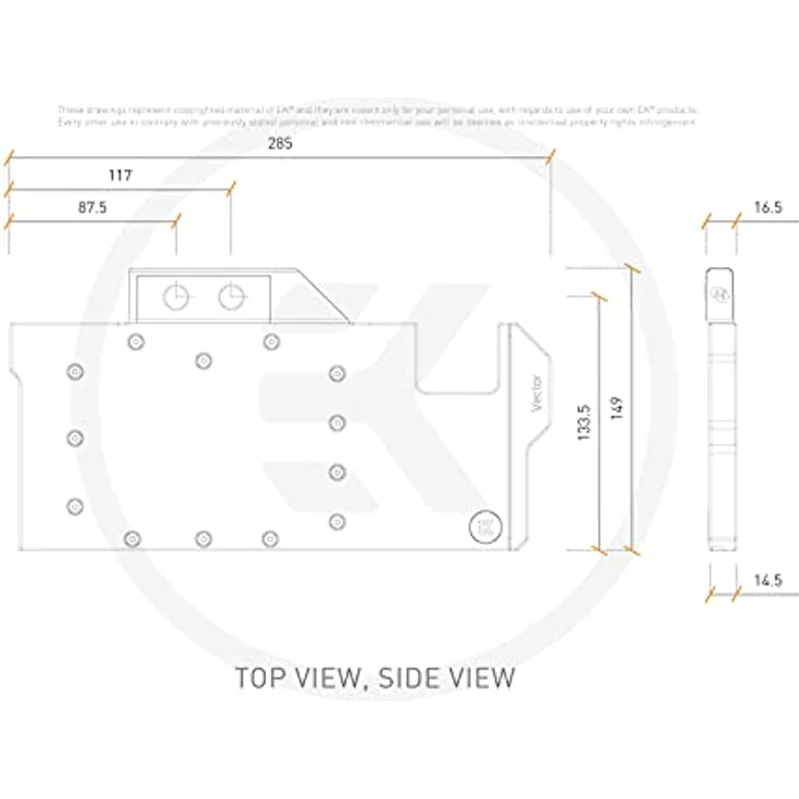 Odestar EK Water Blocks EK-Quantum Vector Nitro+ RX 6800XT/6900XT D-RGB - Nickel + Acetal, Wasserkühlung mit D-RGB-Beleuchtung – Bild 3