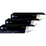 HP 117A Toner 3-Pack, Cyan, Magenta, Gelb für Farblaserdrucker, bis zu 700 Seiten pro Patrone