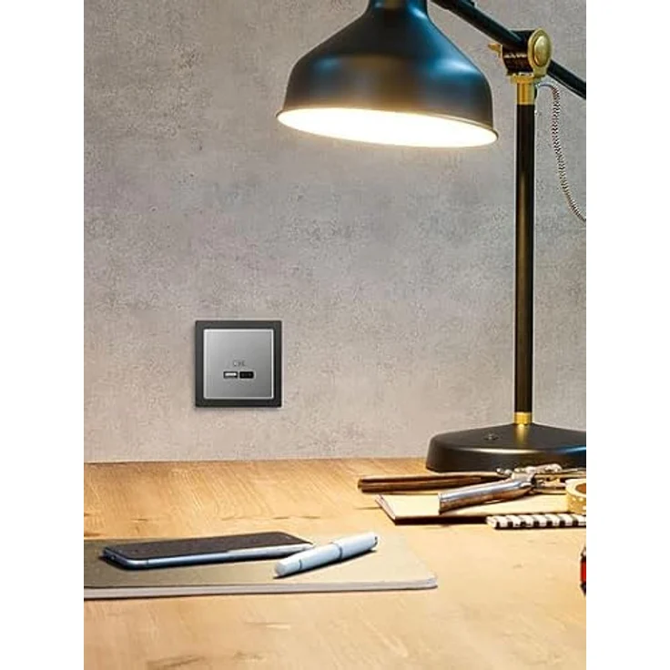 Merten MEG4366-0120 USB-Ladeeinsatz Typ A+C, 45 W Power-Delivery, Überlast- und Temperaturschutz, einfache Installation – Bild 6