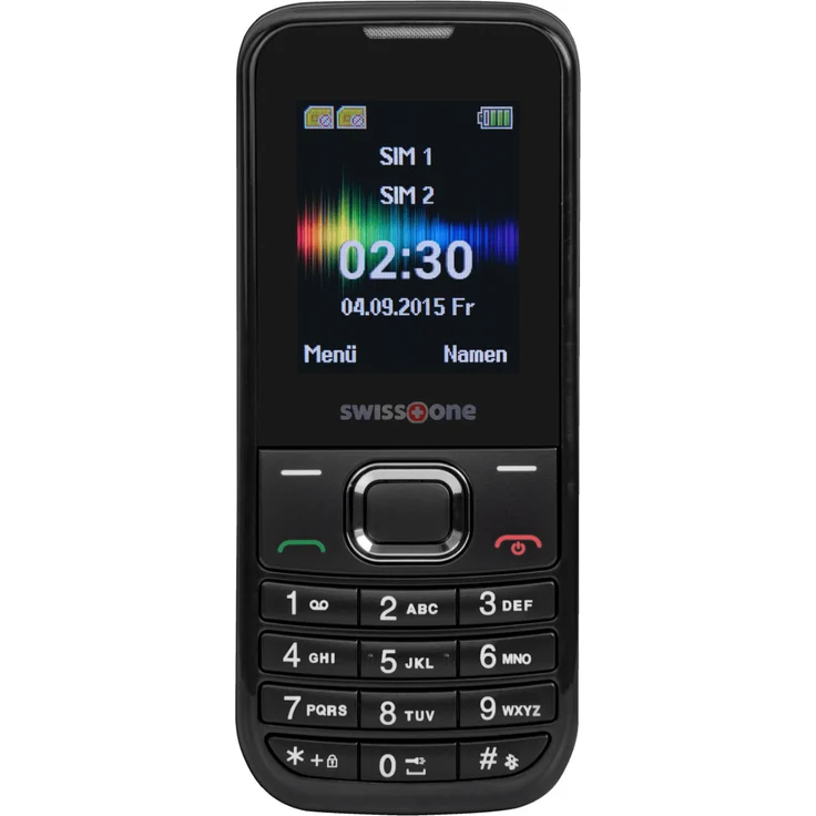 swisstone SC 230 - Dual SIM Handy Pixel (extra großes beleuchtetes Farbdisplay) schwarz – Bild 1