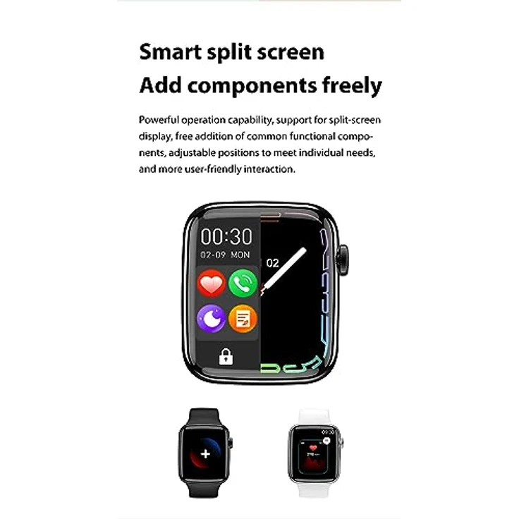 COFI 1453 Smartwatch 2,02 inch, 300 mAh Batteriekapazität für Android und iOS, Schwarz – Bild 5