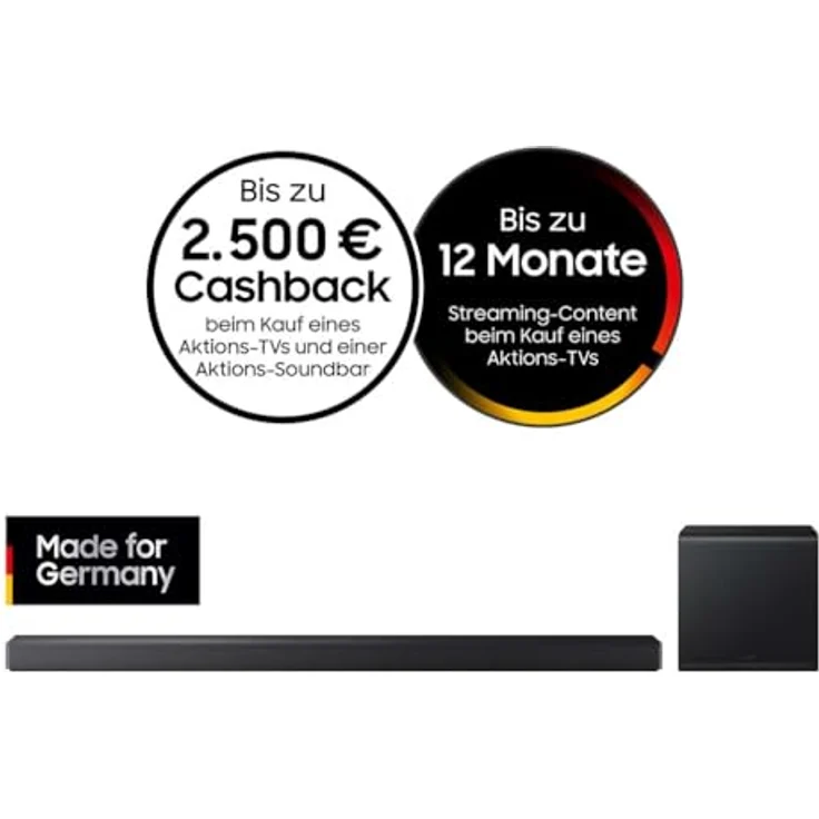 SAMSUNG HW-QS710GF Q-Series 3.1.2-Kanal-Soundbar mit kabellosem 6,5"-Subwoofer, Dolby Atmos, DTS:X und SpaceFit Sound, schwarz – Bild 3