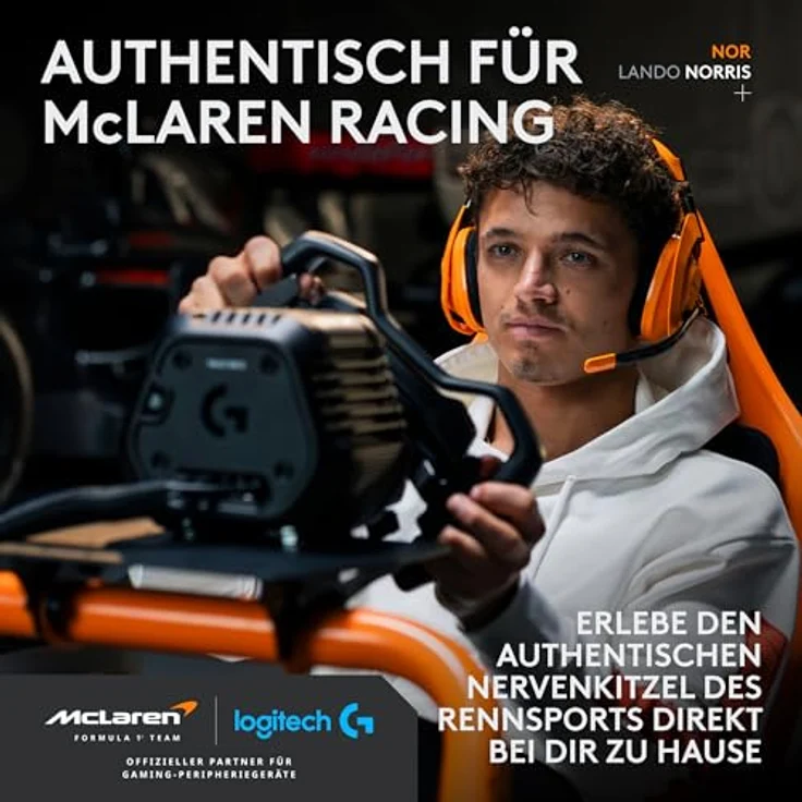 LOGITECH G RS Formula Wheel McLaren Racing Edition, Ergonomisches Lenkrad mit Direct Drive Feedback für PC, PS5 und Xbox – Bild 2