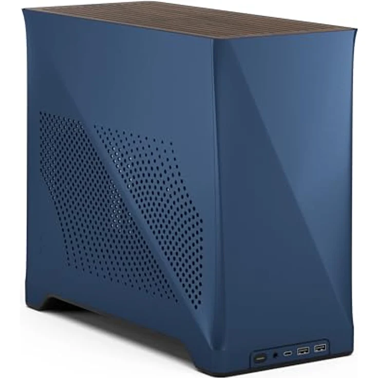 Fractal Design Era 2 Midnight Blue, PC-Gehäuse mit Aluminium und Walnussholz Design, unterstützt bis zu 3-Slot Grafikkarten – Bild 1