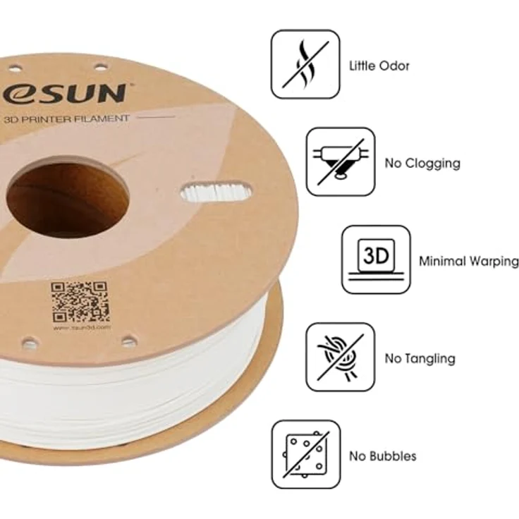 eSUN ASA+ Filament 1.75mm, Wetterbeständiges 3D Drucker Filament mit hoher Zwischenschichtfestigkeit, 1KG Spule, Warmes Weiß – Bild 3