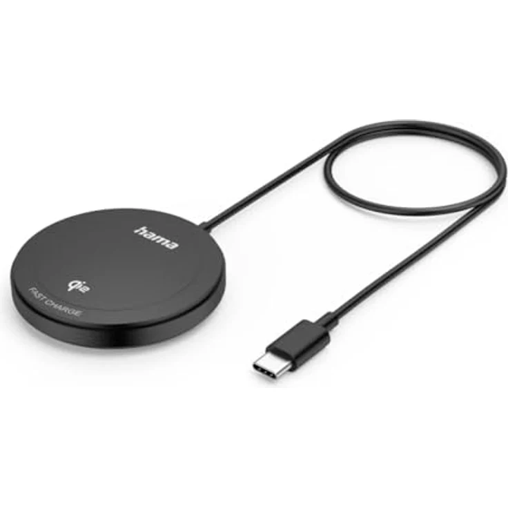 Hama kabelloses Qi2-Ladepad, 15W, Wireless Fast Charger, magnetisch, Schwarz – Bild 1