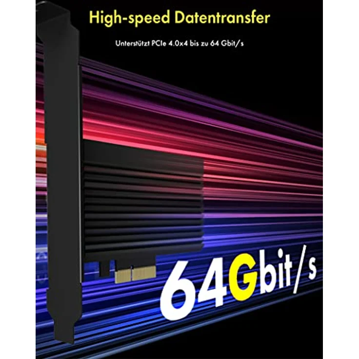 ICY BOX NVMe M.2 SSD zu PCIe 4.0 X4 mit Aluminiumkühlkörper Adapterkarte für Key-M mit USB C IB-PCI208-HS – Bild 2
