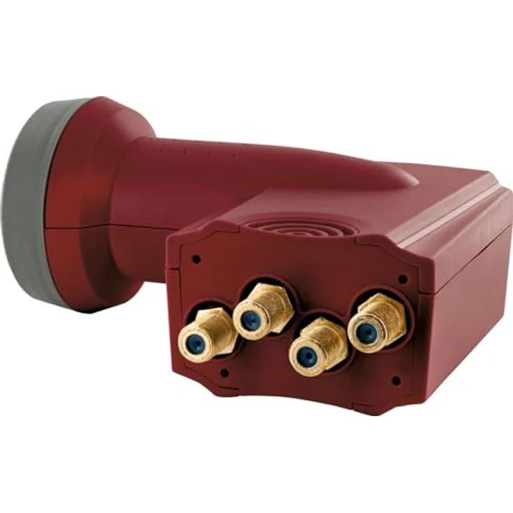 SCHWAIGER 418 Quattro LNB, 4-Teilnehmer Low Noise Blockconverter mit hitzebeständiger Sun Protect Technologie, rot, wasserdicht und vergoldete Kontakte – Bild 3