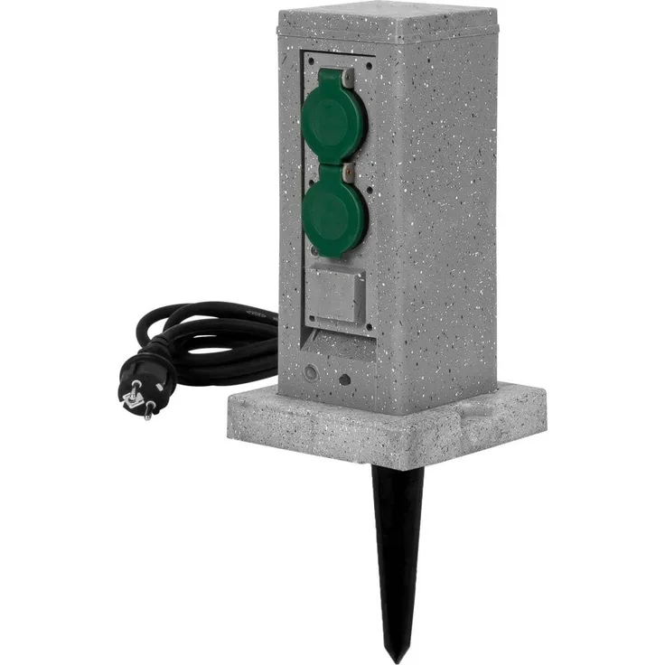 Grafner Steckdose Wifi Gartensteckdose Außensteckdose Steinoptik Quadratisch Tuya Smart Life