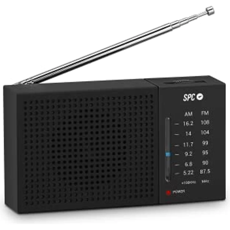 SPC Jetty Lite Tragbares Digitalradio, AM/FM, externes Antennensystem, Schwarz/Grau – Bild 1