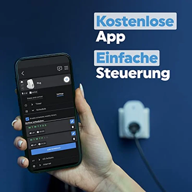 Shelly Plug Smart Home Stecker 110-230V, Digitales Steuern & Messen von Elektronischen Geräten per App & WLAN, Wifi Steckdose Kompatibel mit Alexa & Google Home, Messgerät mit Timer – Bild 4