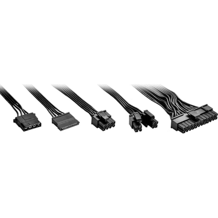 Sharkoon Rebel P10, ATX 3.1, Cybenetics Silver, 750 Watt - Netzteil mit Cybenetics Silver Zertifizierung, ATX 3.1 Kompatibilität, leisem Lüfter und flachen Kabeln – Bild 4