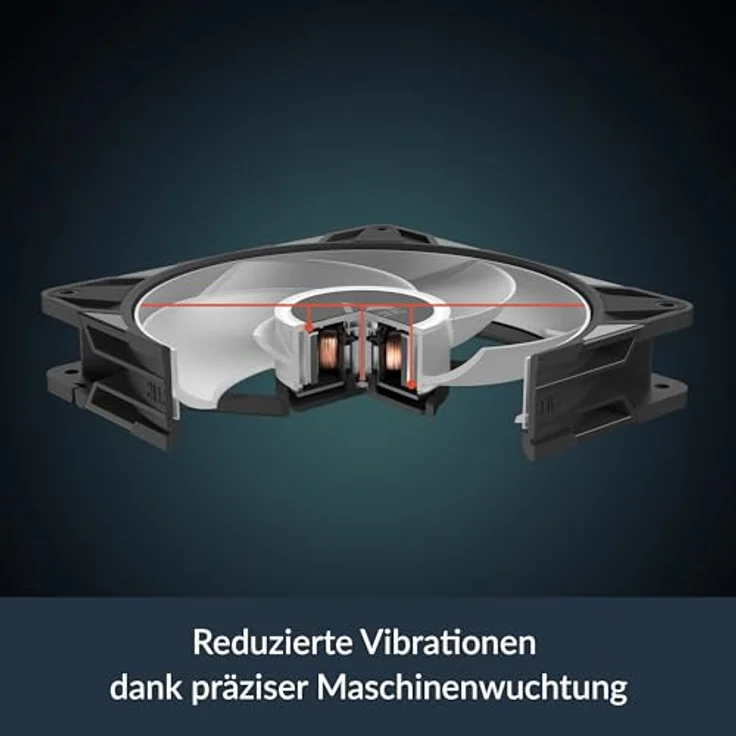 ARCTIC P14 Pro Reverse A-RGB PWM Lüfter, 140mm mit hohem statischen Druck und adressierbarer RGB-Beleuchtung, weiß, 3er-Pack – Bild 5