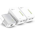TP-Link WLAN Powerline Adapter Triple Set TL-WPA4220T KIT(600Mbit/s, WLAN 300Mbit/s, Wi-Fi Clone, Fast-Ethernet-LAN, Plug&Play, Kompatibel mit allen HomePlug AV/AV2 Powerline Adaptern)