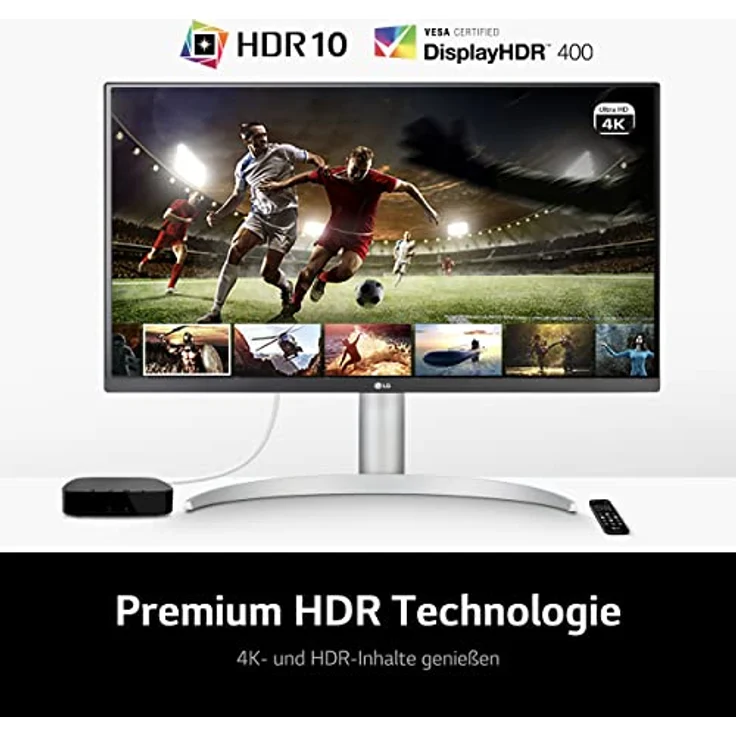 LG Electronics 27UP650P-W 4K UHD 27'' (68cm), VESA DisplayHDR™ 400, AMD FreeSync™, IPS with DCI-P3 95%, HDR10, 5ms GtG - Weiß – Bild 4