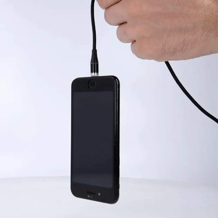 Maxlife MXUC-03 magnetisches Kabel, 3in1 USB mit Lightning, USB-C und microUSB, 1,0 m, 3A, schwarz, Nylon – Bild 2