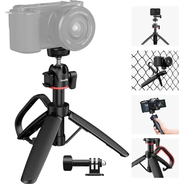 SmallRig VT-15 Mantis-Stativ in Karabinerform, Höhenverstellbar bis 410 mm, maximale Traglast 1,2 kg, Schwarz – Bild 2