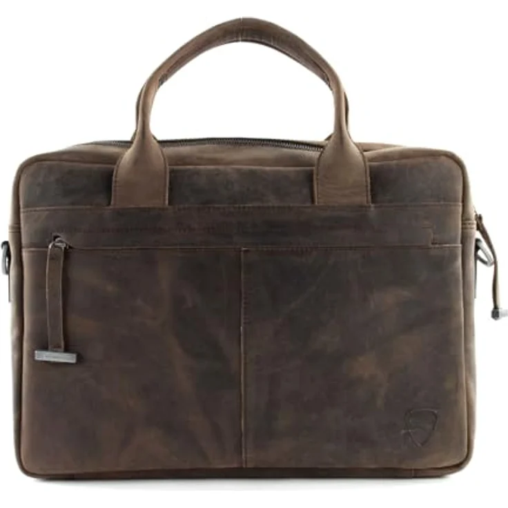 Strellson Richmond Soft Briefcase, Aktentasche aus Rindleder im Vintage-Look mit gepolstertem Notebookfach, Braun – Bild 3