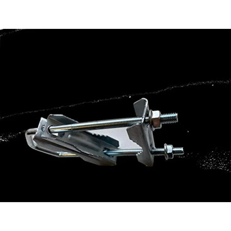 HD-LINE 2X Doppelschelle Sat Mast Schelle Zahnschelle bis 60mm verzinkt Balkon, Silber 4 – Bild 6