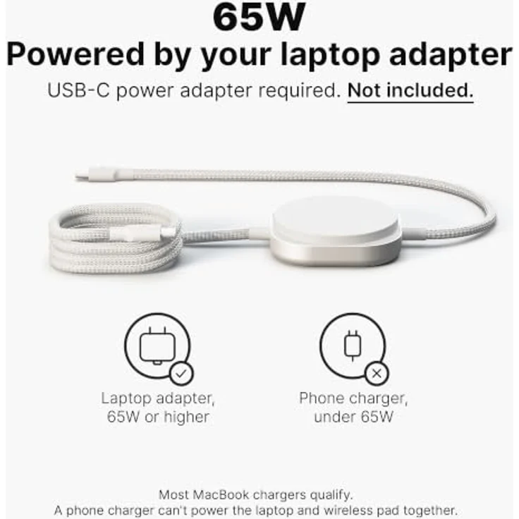 ZENS Induktions-Ladegerät ZECC05W, Qi2-zertifiziertes 15 W Schnellladen, USB-C® und Apple MagSafe, Weiß – Bild 3