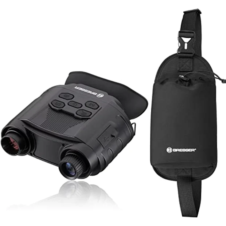 Bresser Nachtsichtgerät Explorer 130 digital und binokular mit großem Display und bis zu 10,5-facher Vergrößerung für Vogelbeobachtung, Camping, Jagd – Bild 3