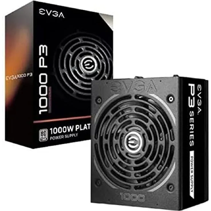 EVGA Supernova 1000 P3, 80 Plus Platinum 1000W, Fully Modular, Eco Mode with FDB Fan, 10 Year Warranty, Includes Power ON Self Tester, Compact 180mm Size, Power Supply 220-P3-1000-X2 (EU)