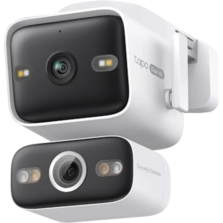 Tapo C575D 4K Überwachungskamera Außen, Dual-Objektiv mit 170° Ultraweitwinkel und 8mm Teleobjektiv, PoE/DC, Dualband-WLAN, IP66, kostenlose KI-Erkennung