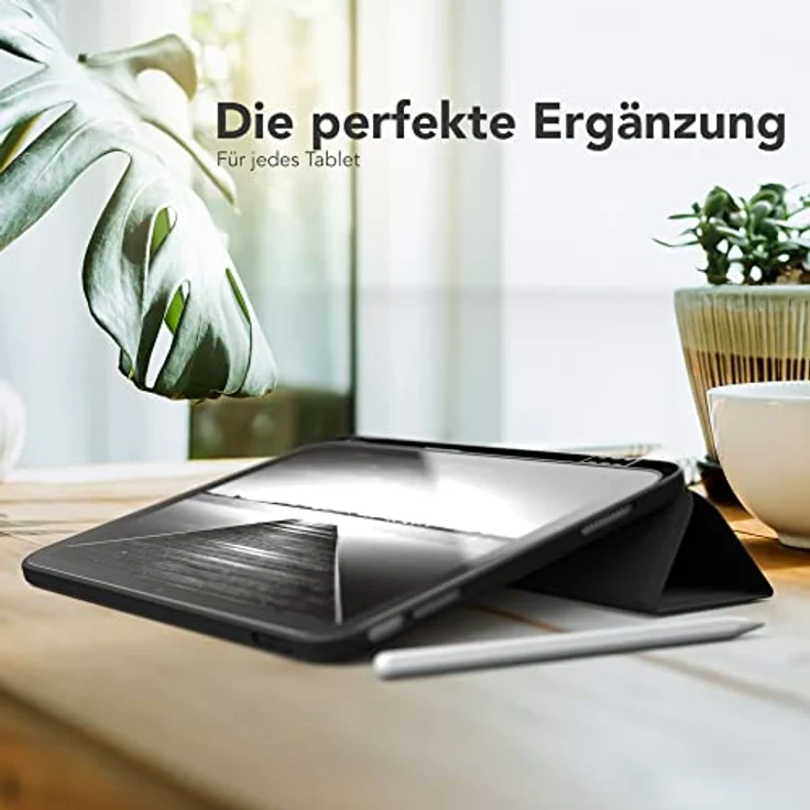 EAZY CASE Schutzhülle für iPad 11. Generation A16 (2025) mit Stifthalter, auto Sleep/Wake Funktion, aufstellbar, Klappcase, schwarz – Bild 2