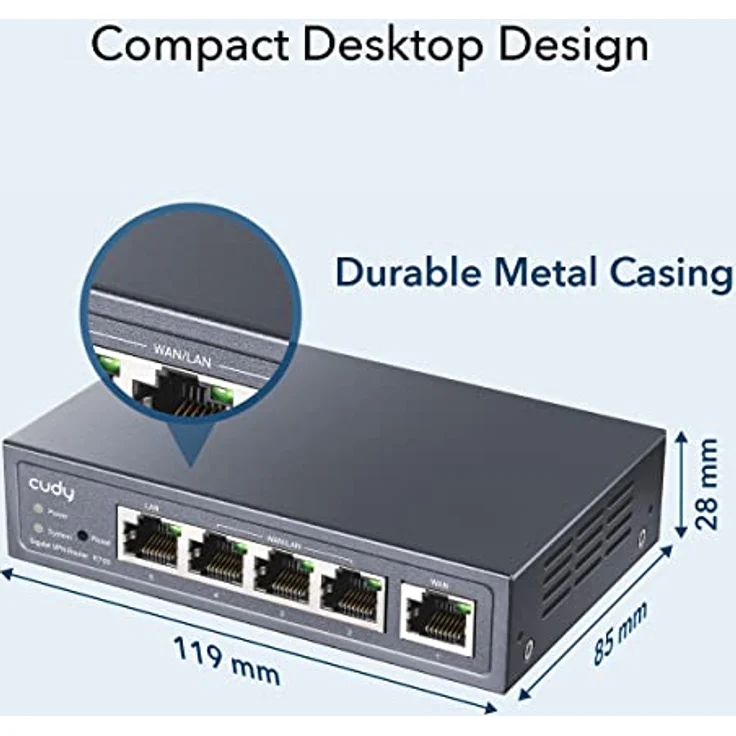 Cudy R700 Gigabit Mehrfach Wan VPN Router, SMB Router, Lastausgleich, Pptp L2tp WireGuard OpenVPN IPsec – Bild 4