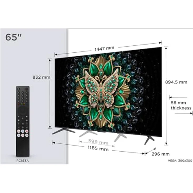TCL 65C6K QD-Mini LED TV (Flat, 65 Zoll / 165 cm, HDR 4K, SMART TV) – Bild 2
