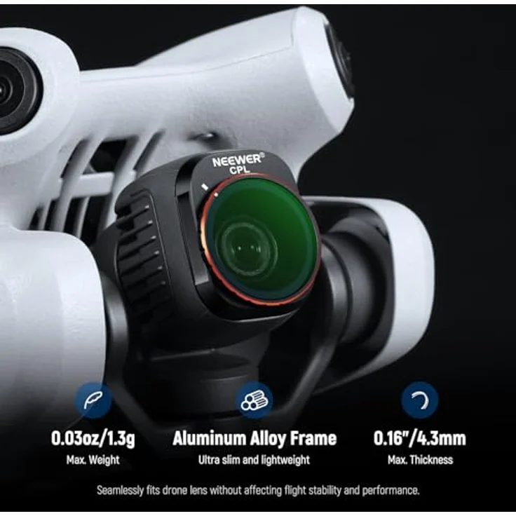 NEEWER ND&CPL Filter Set für DJI Mini 4 Pro, 6 Stück Polfilter und Graufilter ND8 ND16 ND32 ND64 ND128, ultradünner Rahmen, beschichtetes HD Glas – Bild 5