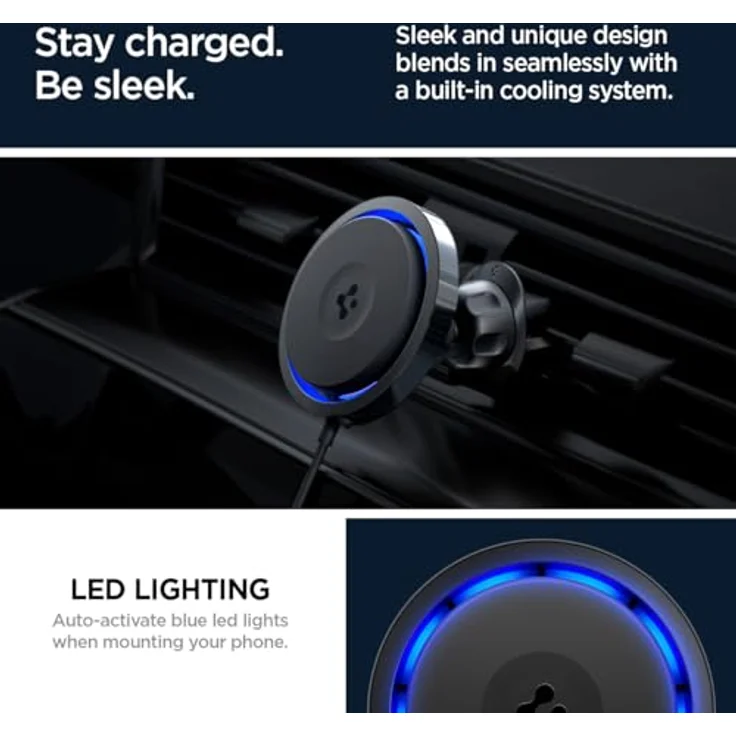 Spigen OneTap Pro 3 CryoMax, Smartphone Halterung mit MagSafe-Kompatibilität, schwarz – Bild 4