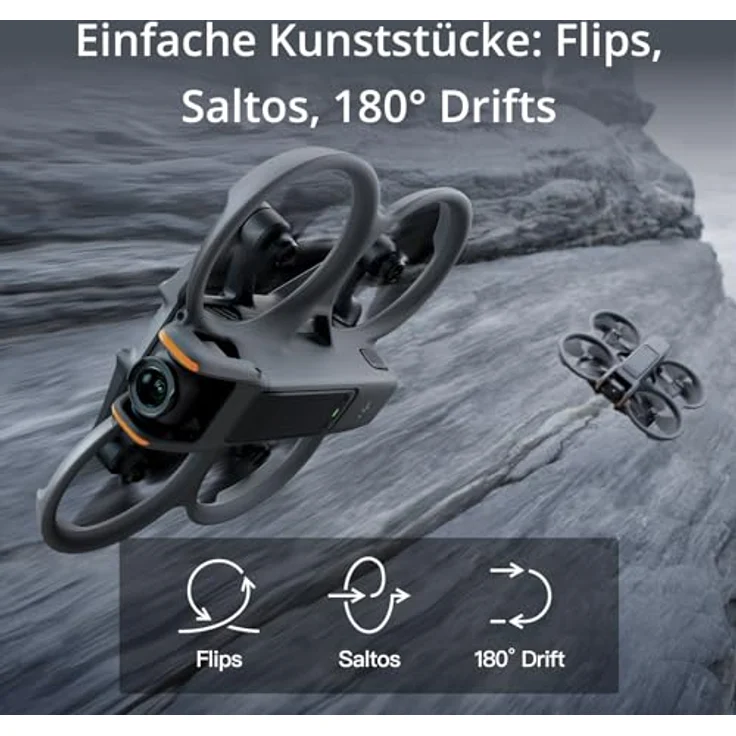 DJI Avata 2 (nur Drohne), FPV-Drohne mit 4K-Kamera, immersiver Flug, mit Propellerschutz, einfache Flips/Rollen, superweites 155° Sichtfeld, kompatibel mit RC Motion 3, POV Content Kamera-Drohne – Bild 5