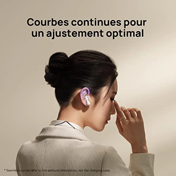 HUAWEI FreeBuds 5 Kopfhörer, Hi-Res-Zertifiziert, offenes Design für verbesserten Komfort, 30 Stunden Akkulaufzeit,Wasserdichtigkeit IPX4, Keramikweiß – Bild 3