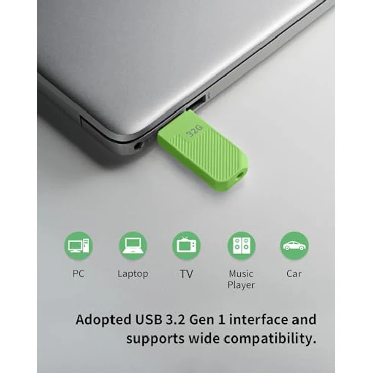 Acer UP300 USB-Stick, 3.2 Gen 1, 32 GB, Grün, Plug-and-Play, hohe Lesegeschwindigkeit bis zu 100 MB/s – Bild 3