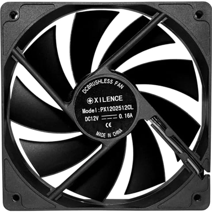 Xilence XPF120.B 120mm Gehäuselüfter, leise, Hydro Bearing, 3PIN/4PIN, 300mm Kabellänge, effizienter Airflow für Office/Server/Gaming PC – Bild 4