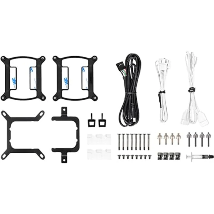 Thermaltake TH240 V2 Ultra ARGB Sync CPU Liquid Cooler Snow Edition All-In-One, Wasserkühlung mit CT120 ARGB-Lüftern und Infinity-Mirror-Design – Bild 9